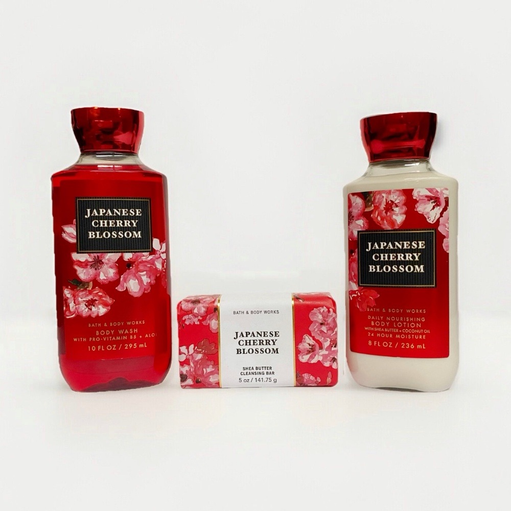 Bath & body Works Japanese cherry Blossom body lotion shower gel wash soap bar